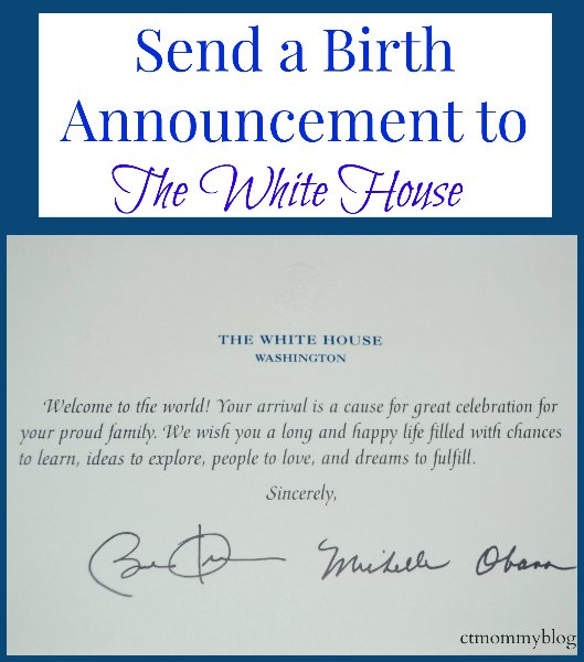 birth announcement white house