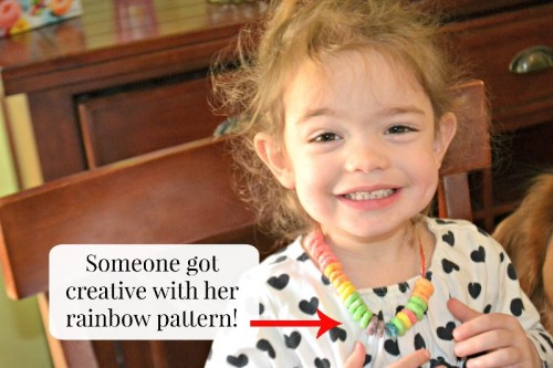 Toddler Rainbow Necklace Craft